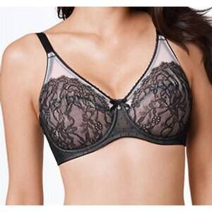 NEW WACOAL retro chic full figure underwire bra in black